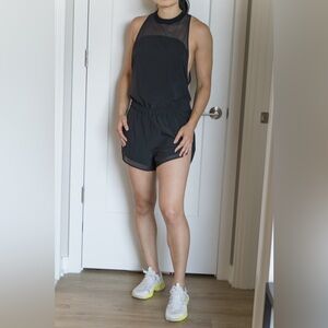 Lululemon Lab - halter mesh romper, size 6, black